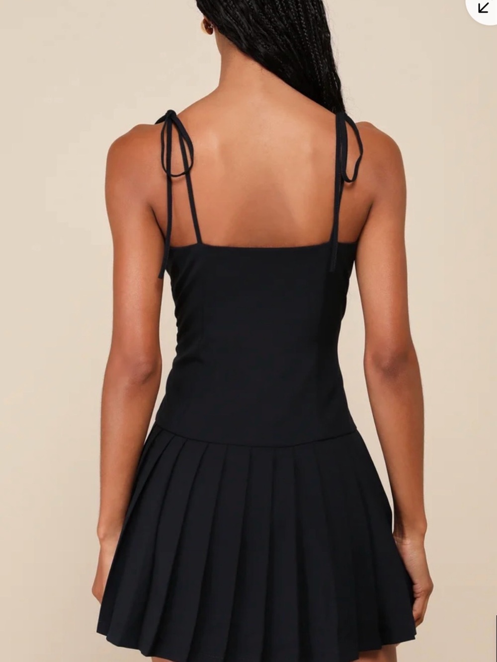 Lulu's Black Strapless Tie-Front Sundress with Shoulder Ties - Picture 2 of 4